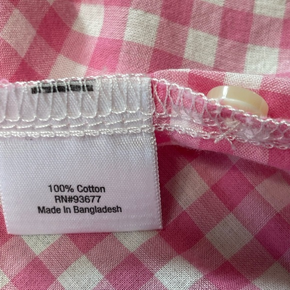 Pink check button-up blouse - Picture 9 of 10